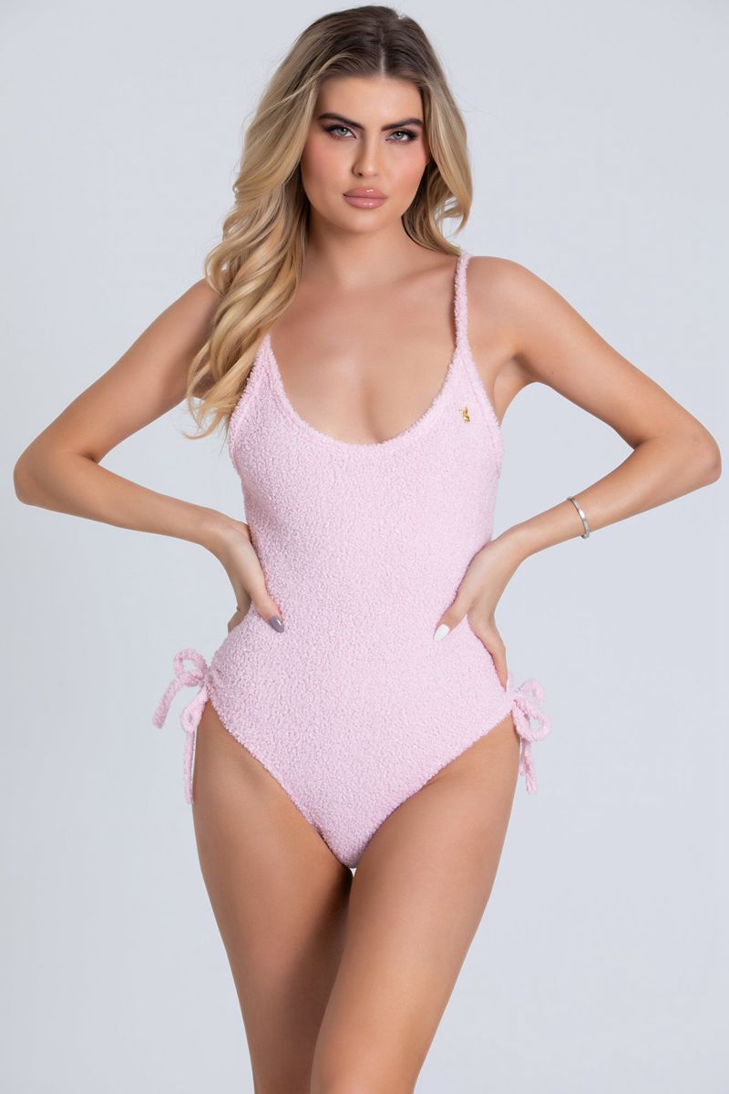 Loungewear Playboy Side Tie Body Feminino Rosa | QEWLT5812