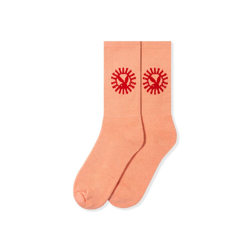 Loungewear Playboy Sun Up Socks Feminino Branco | FHNZM4325