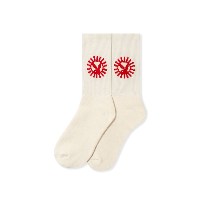 Loungewear Playboy Sun Up Socks Feminino Branco | FHNZM4325