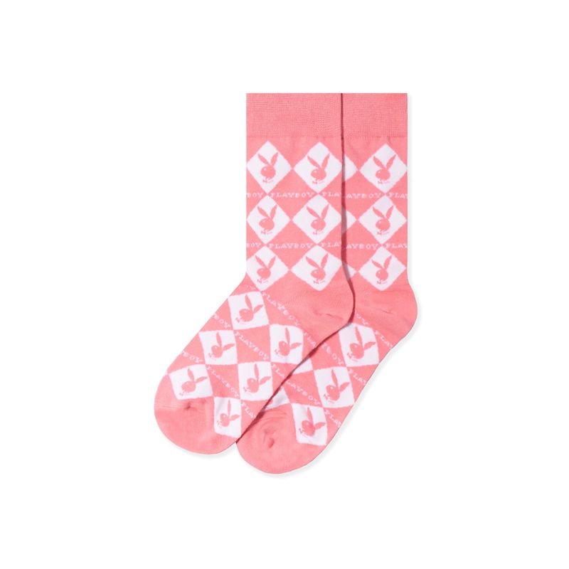 Loungewear Playboy Women S Rabbit Head Argyle Socks Feminino Pretas | MVNOS3916