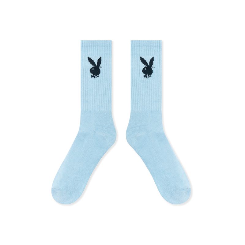 Meias Playboy Crew Masculino Branco | LEWPK3109