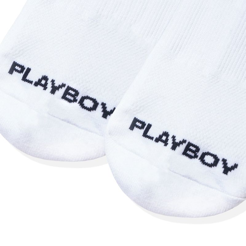 Meias Playboy Curta Rabbit Head Atléticos Masculino Pretas | GMYES0615