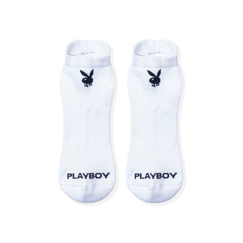 Meias Playboy Curta Rabbit Head Atléticos Masculino Pretas | GMYES0615