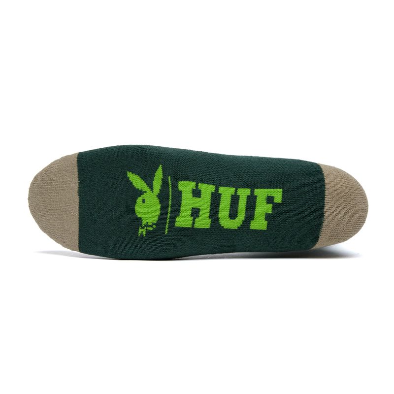 Meias Playboy X Huf Rabbit Head Crew Masculino Pretas | RDALK9401