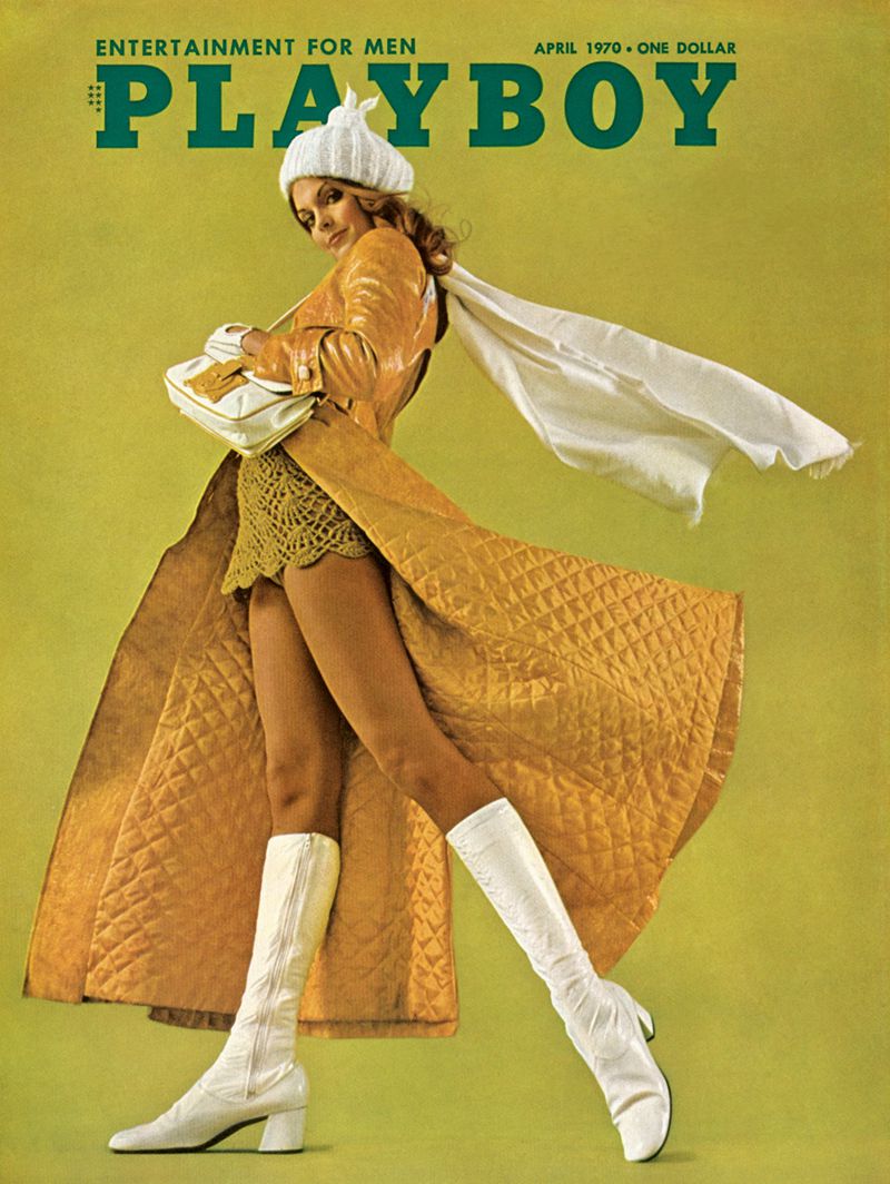 Moletom Com Capuz Playboy April 1970 Cover Masculino Verdes | IAKDM1854