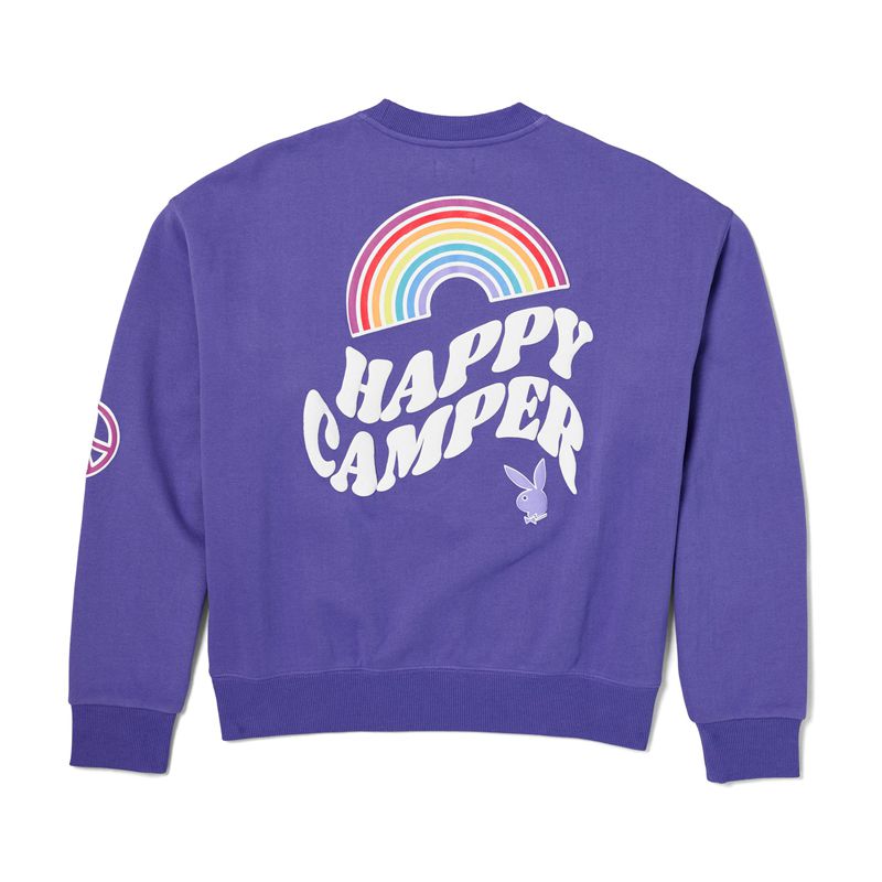 Moletom Com Capuz Playboy Cabin Fever Crew Neck Feminino Roxo | MPBCN9056