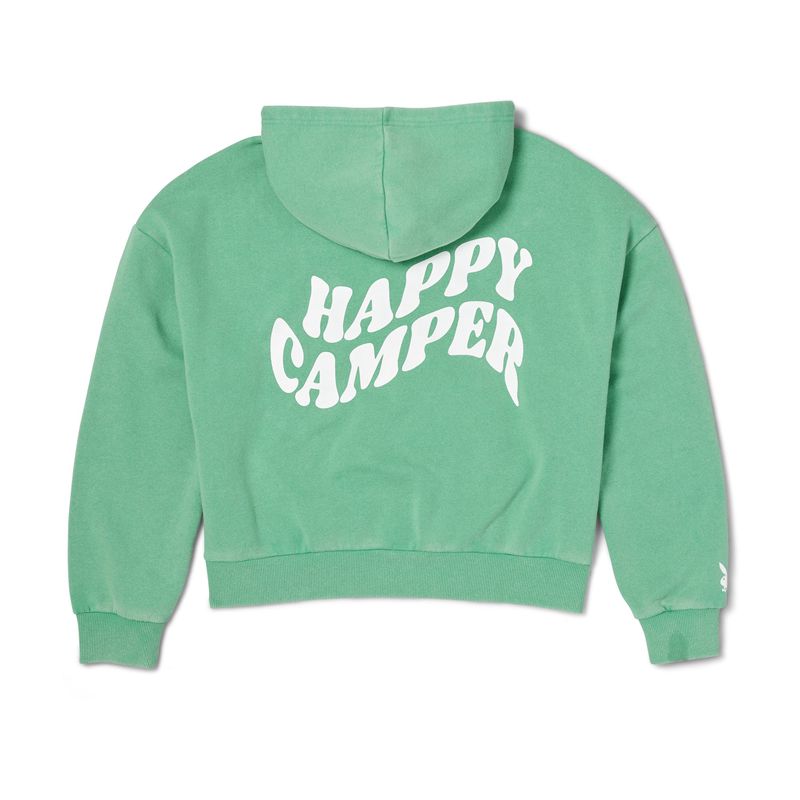 Moletom Com Capuz Playboy Campfire Feminino Verdes | ECTHY9480