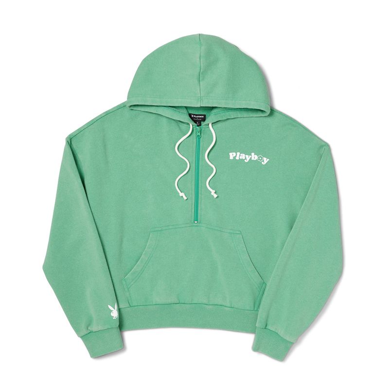 Moletom Com Capuz Playboy Campfire Feminino Verdes | ECTHY9480