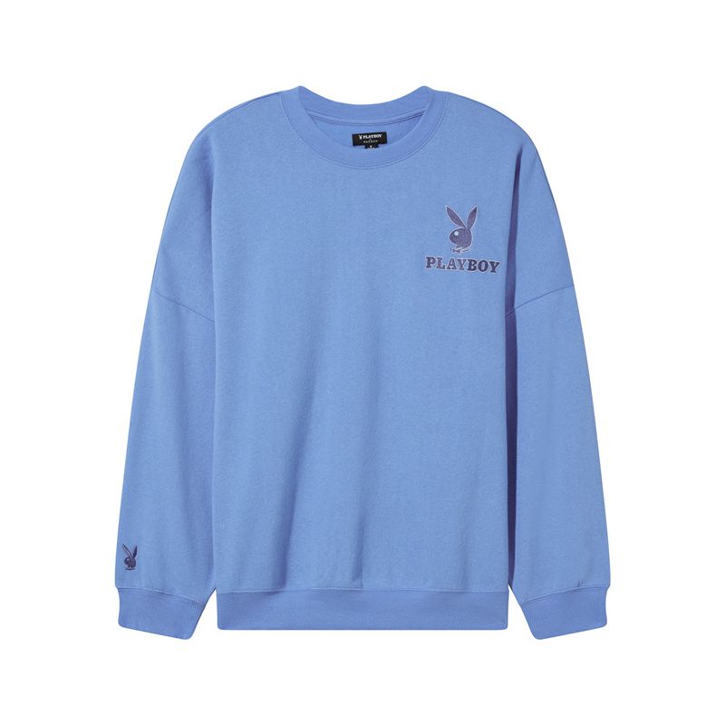 Moletom Com Capuz Playboy Classicos Crewneck Feminino Vermelhas Escuro Verde Oliva | LOGTH3450