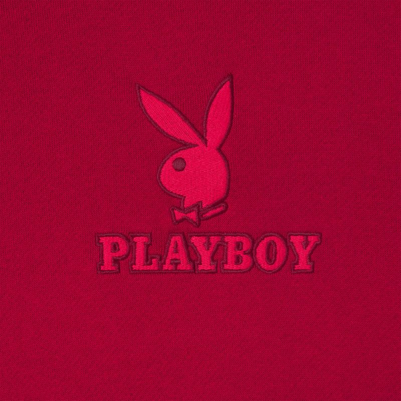 Moletom Com Capuz Playboy Classicos Crewneck Feminino Vermelhas Escuro Verde Oliva | LOGTH3450