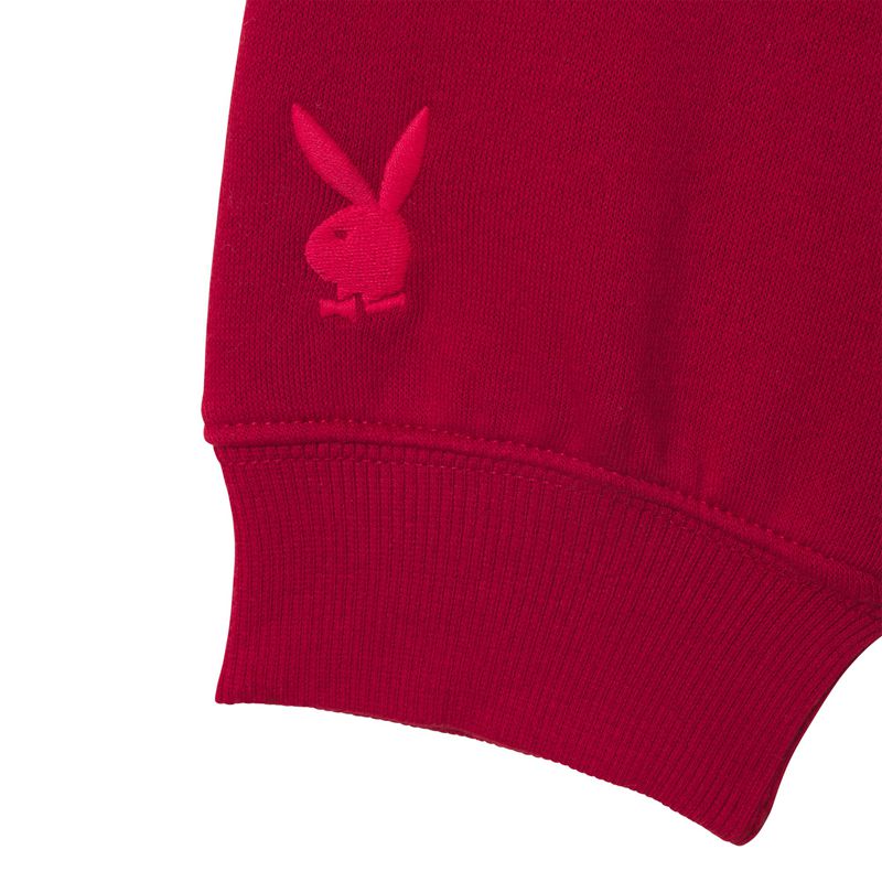 Moletom Com Capuz Playboy Classicos Crewneck Feminino Vermelhas Escuro Verde Oliva | LOGTH3450