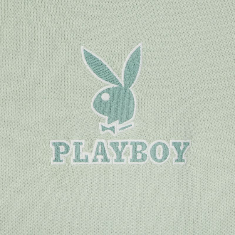 Moletom Com Capuz Playboy Classicos Crewneck Feminino Vermelhas Escuro Verde Oliva | LOGTH3450