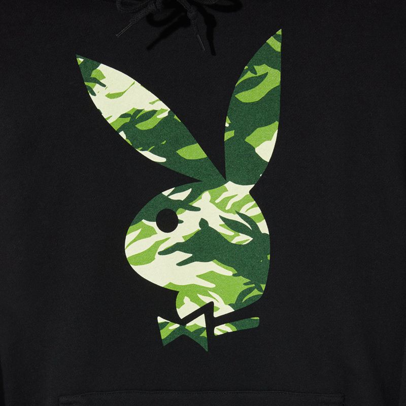 Moletom Com Capuz Playboy Hare Green Camo Masculino Pretas | LYDHB6592