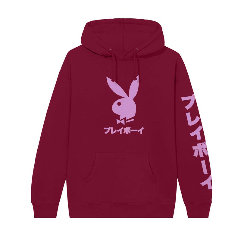 Moletom Com Capuz Playboy Japanese Rabbit Head Masculino Vermelhas | CEQOU9213