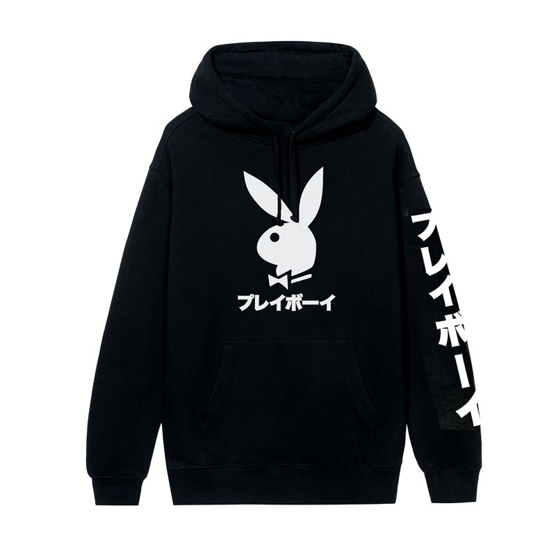 Moletom Com Capuz Playboy Japanese Rabbit Head Masculino Branco | KCFXI9312