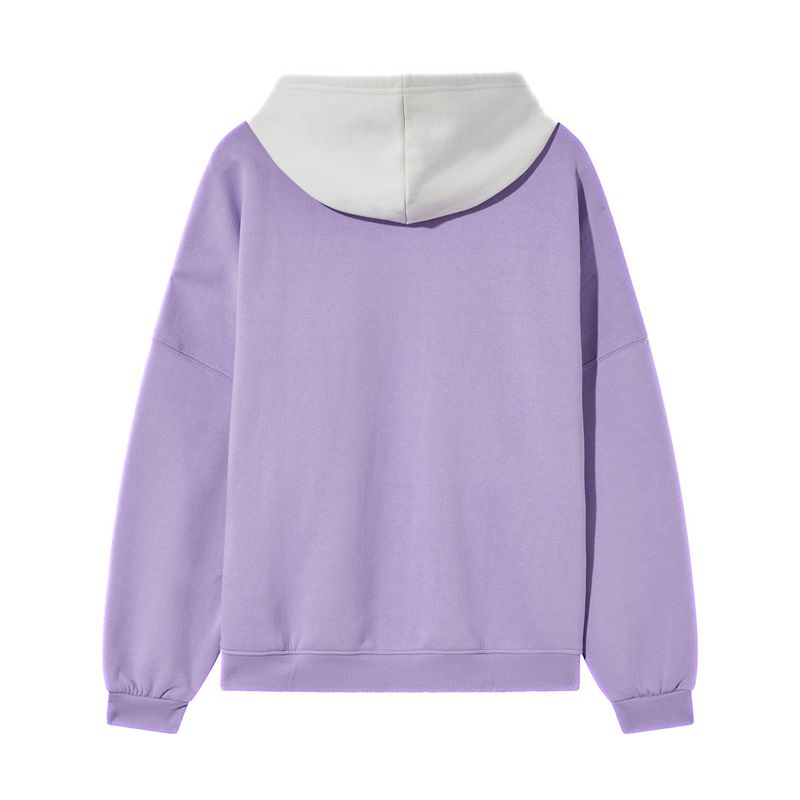 Moletom Com Capuz Playboy Layered Feminino Roxo | LWJNQ0472