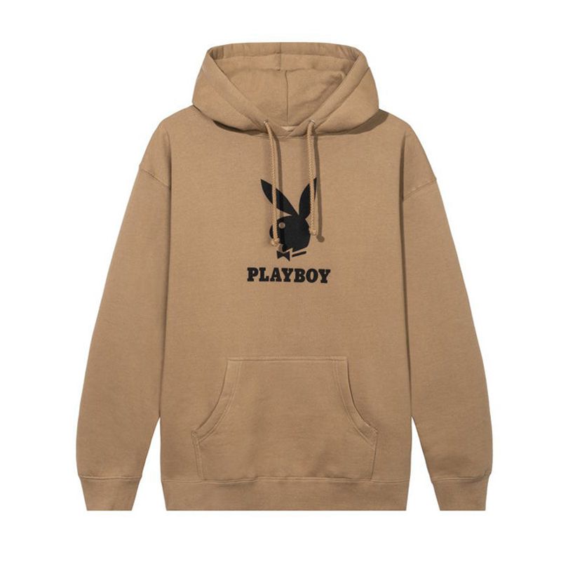 Moletom Com Capuz Playboy Logo Masculino Marrom | XTYDG5490