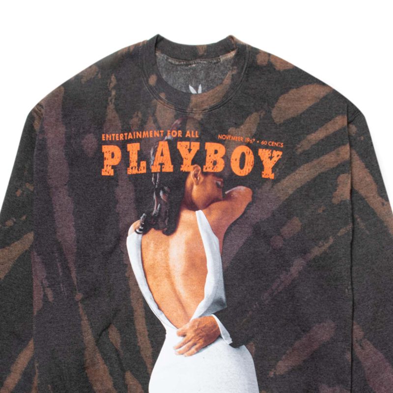 Moletom Com Capuz Playboy November 1967 Tie Dye Crewneck Masculino Marrom | HTIKR1604