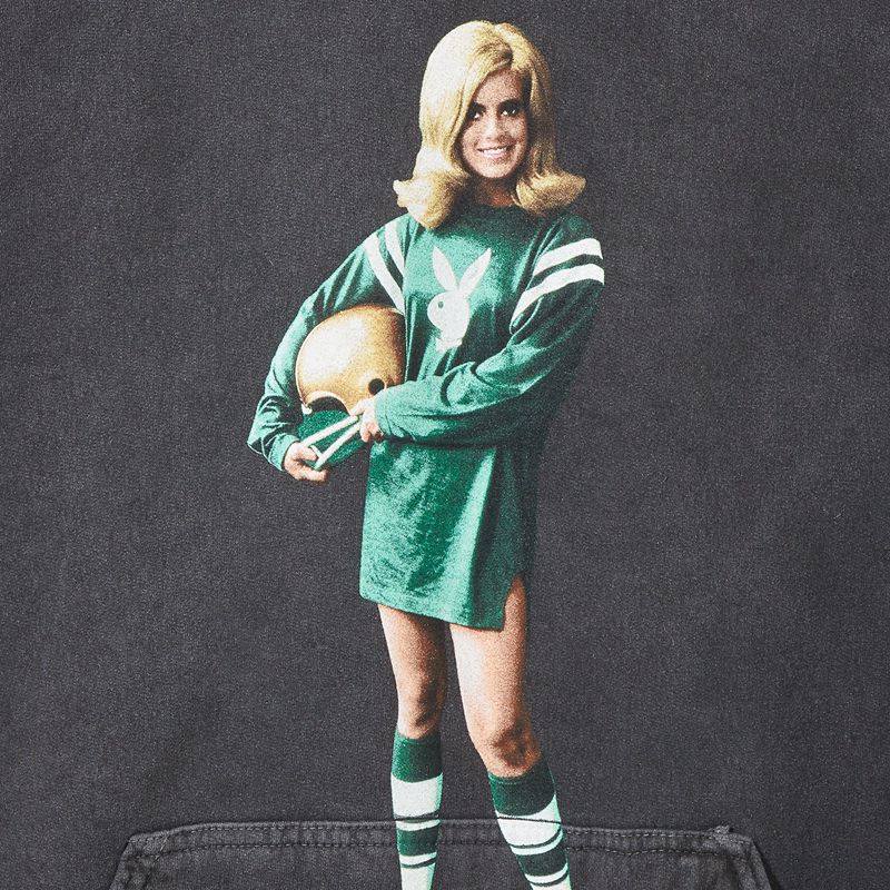 Moletom Com Capuz Playboy September 1967 Football Masculino Pretas Verdes | SJCYM5739