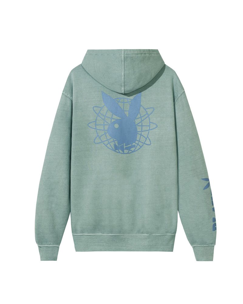 Moletom Com Capuz Playboy Sun Washed Plby Feminino Verdes | WVODX9381