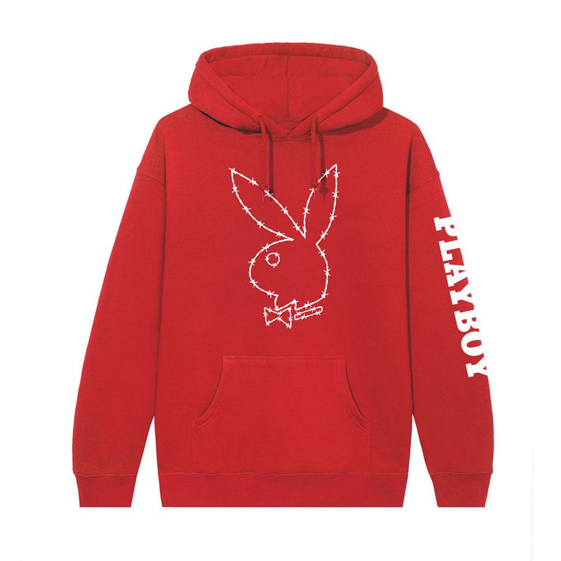 Moletom Com Capuz Playboy Tough Love Rabbit Head Masculino Bege Vermelhas | ICXVJ1296