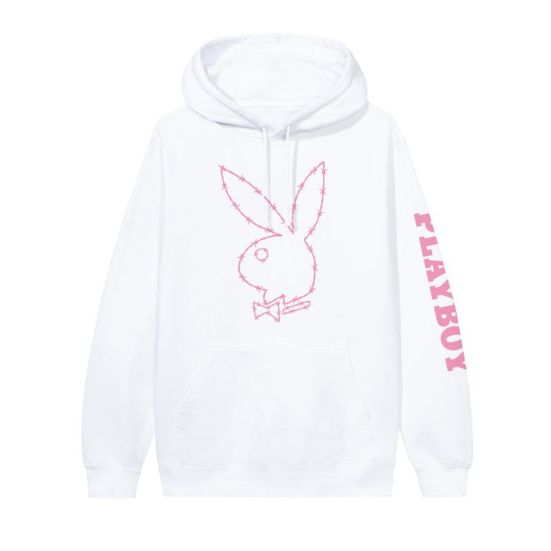 Moletom Com Capuz Playboy Tough Love Rabbit Head Masculino Bege Vermelhas | ICXVJ1296