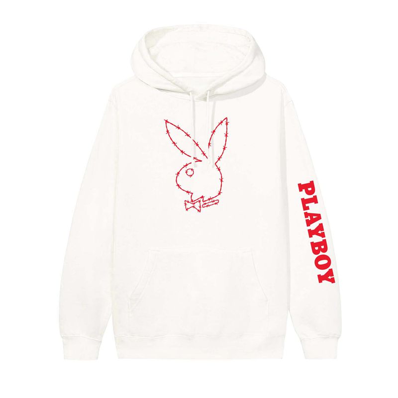 Moletom Com Capuz Playboy Tough Love Rabbit Head Masculino Bege Vermelhas | ICXVJ1296