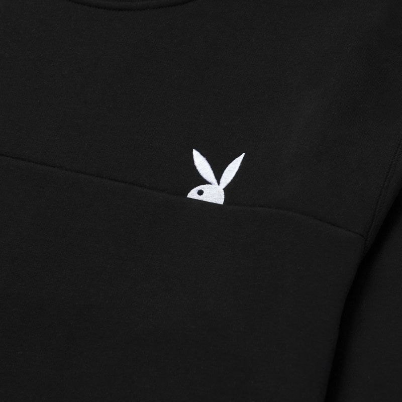 Moletom Com Capuz Playboy X Huf Rabbit Head Crewneck Masculino Pretas | INJGV7203