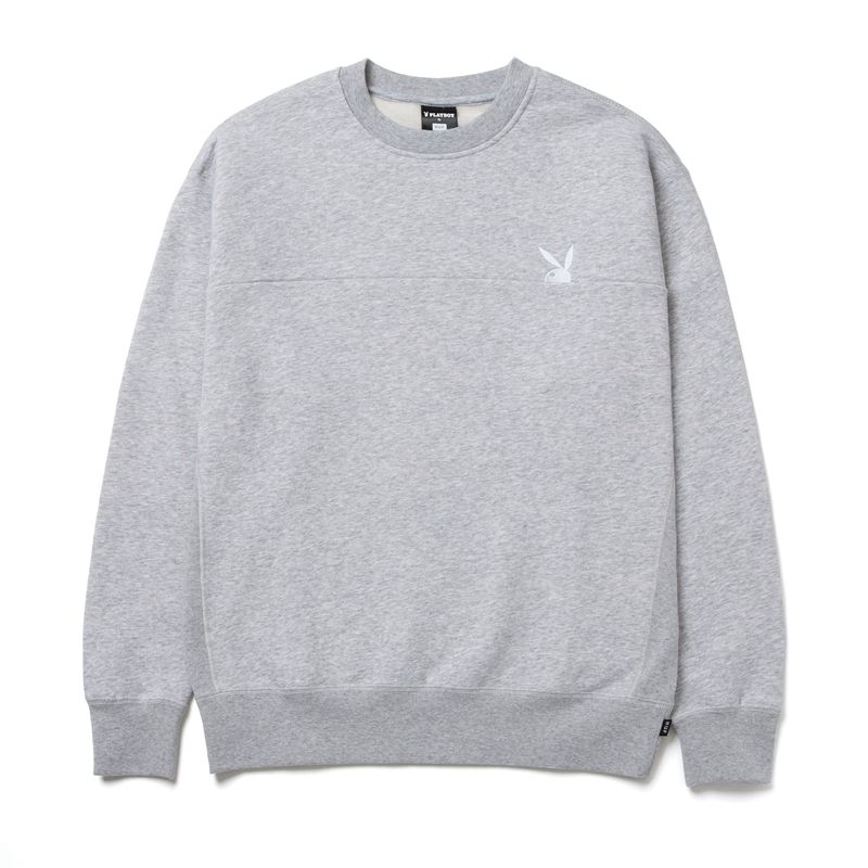 Moletom Com Capuz Playboy X Huf Rabbit Head Crewneck Masculino Pretas | INJGV7203