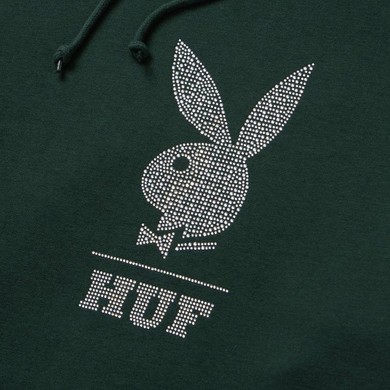 Moletom Com Capuz Playboy X Huf Rhinestone Masculino Cinzentas | XACDW7823