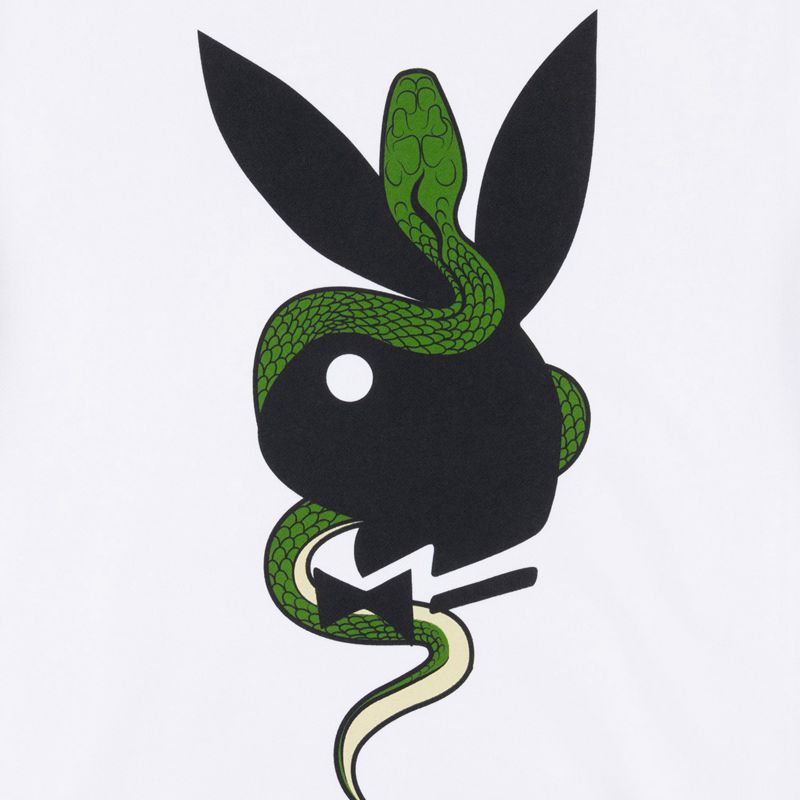 Moletom Com Capuz Playboy X The Great Frog Masculino Branco | QZGJU8657