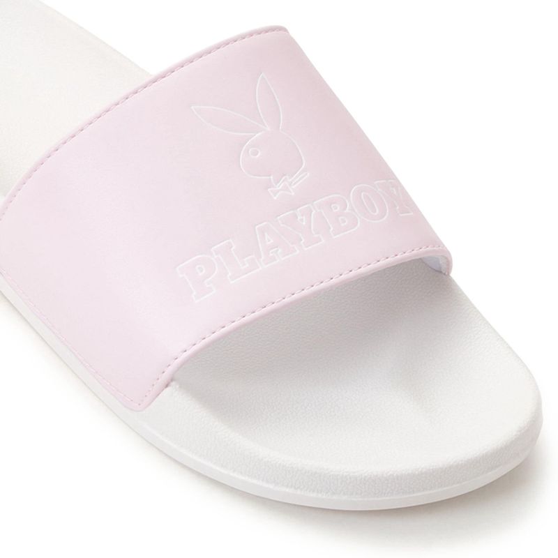 Roupa De Banho Playboy Bunny Chinelos Sandals Feminino Pretas | PDWFN0983