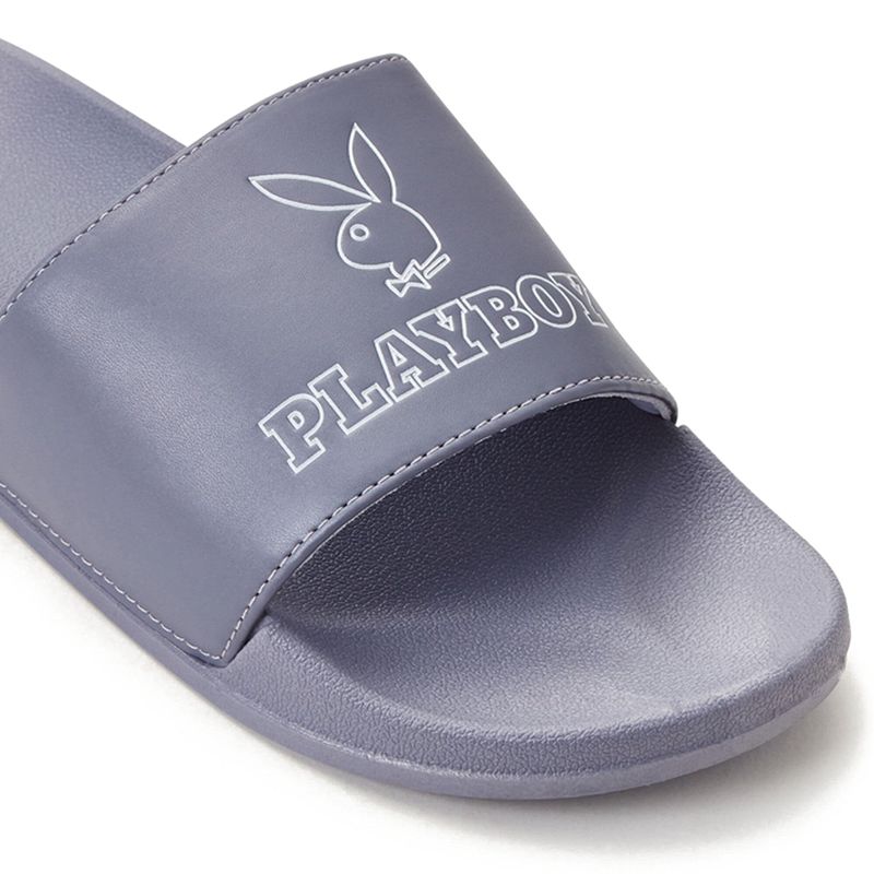 Roupa De Banho Playboy Bunny Chinelos Sandals Feminino Pretas | PDWFN0983