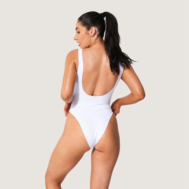 Roupa De Banho Playboy Classicos Masthead One Piece Feminino Branco | UDRQO8356