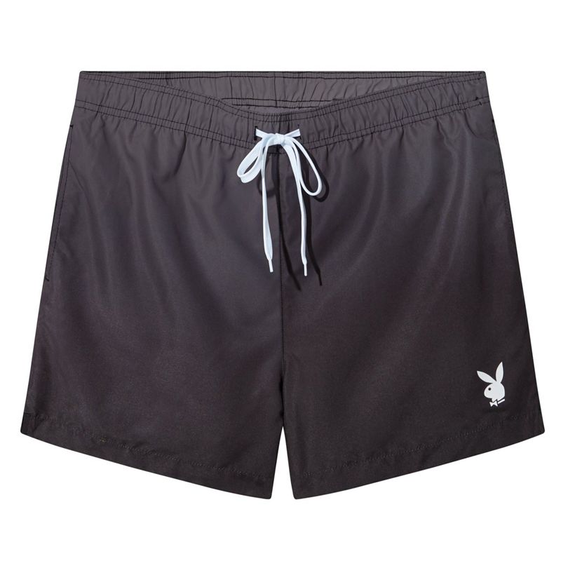 Roupa De Banho Playboy Ombre Trunks Masculino Pretas Branco | BGRVQ8962