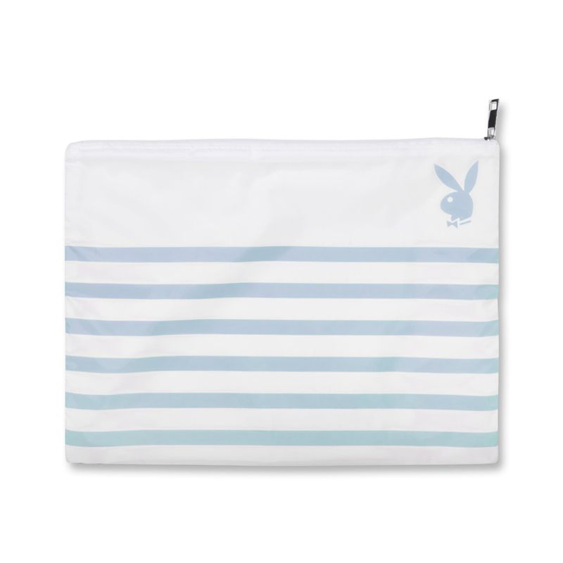 Roupa De Banho Playboy Striped Impermeáveis Beach Pouch Feminino Amarelas | ZYHIO1307