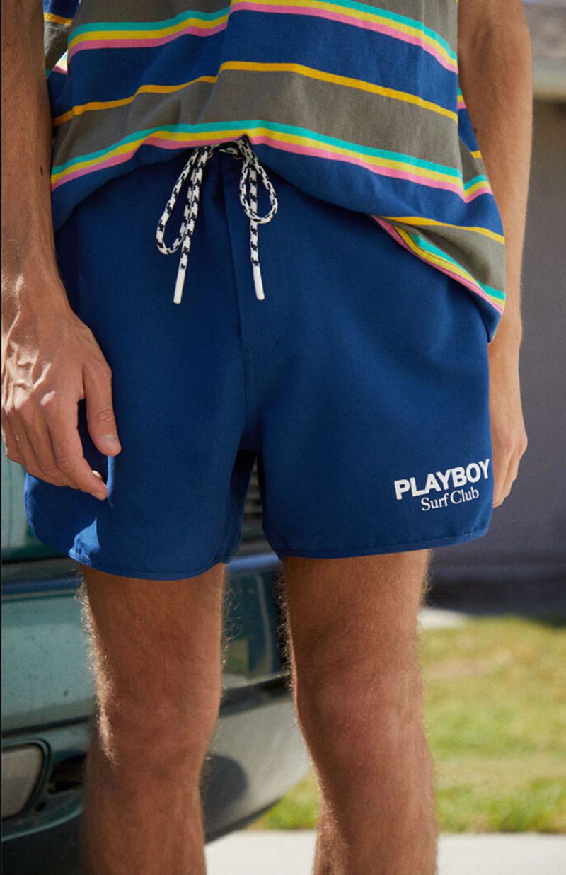 Roupa De Banho Playboy Surf Club Trunks Masculino Azuis | FCPWL0341