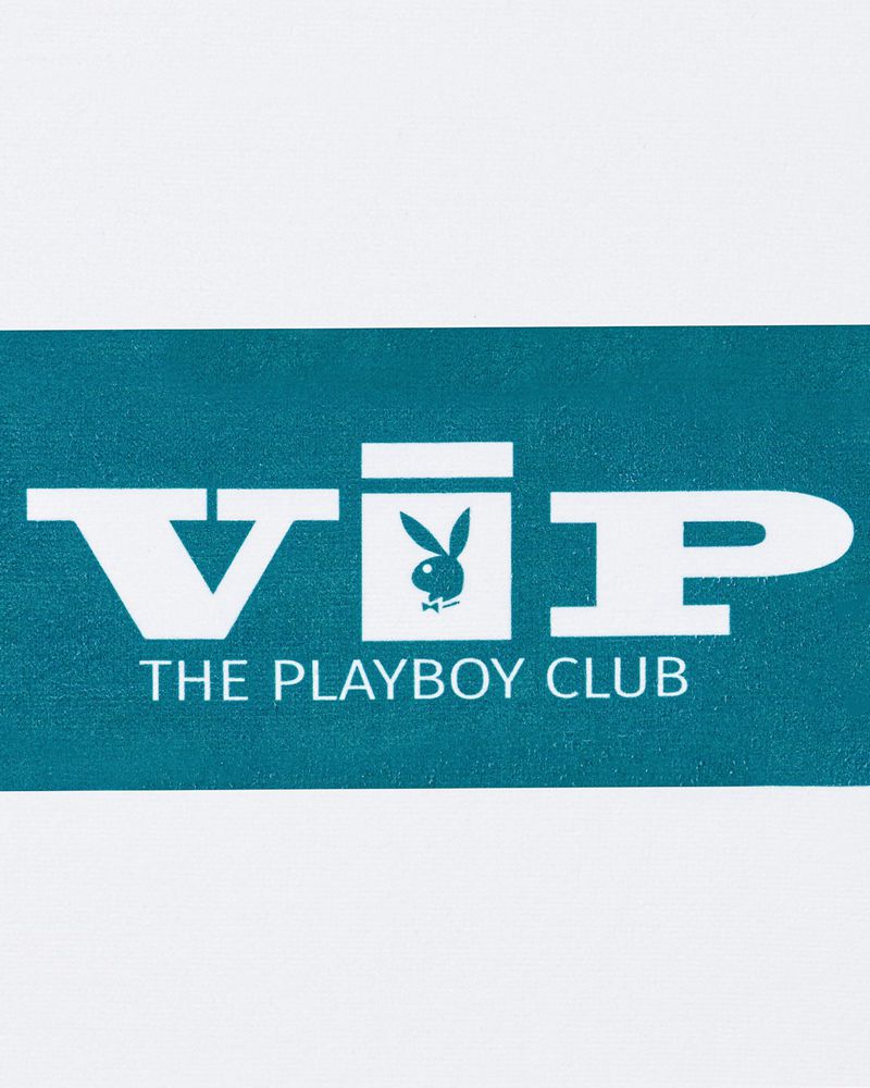 Roupa De Banho Playboy Vip Club Beach Towel Feminino Luz Azuis Branco | GFLTD8124