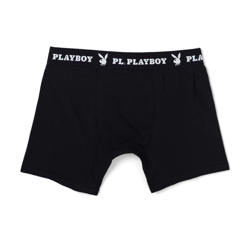 Roupa Interior Playboy 1-Pack Boxer Brief Masculino Pretas | PGCDJ9580