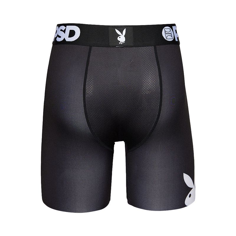 Roupa Interior Playboy Logo Boxer Brief Masculino Pretas Branco | EKPVS6285