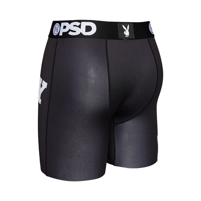 Roupa Interior Playboy Logo Boxer Brief Masculino Pretas Branco | EKPVS6285