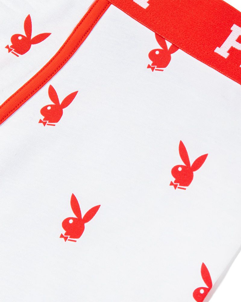 Roupa Interior Playboy Rabbit Head Boxer Briefs Masculino Pretas | CSZTD7316