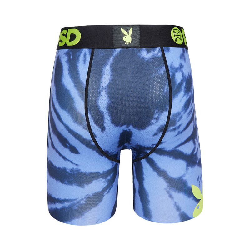 Roupa Interior Playboy Tie Dye Logo Boxer Brief Masculino Azuis Verdes | YPZIR3596