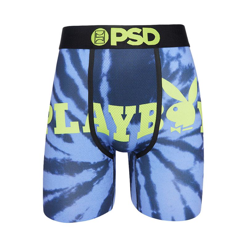 Roupa Interior Playboy Tie Dye Logo Boxer Brief Masculino Azuis Verdes | YPZIR3596