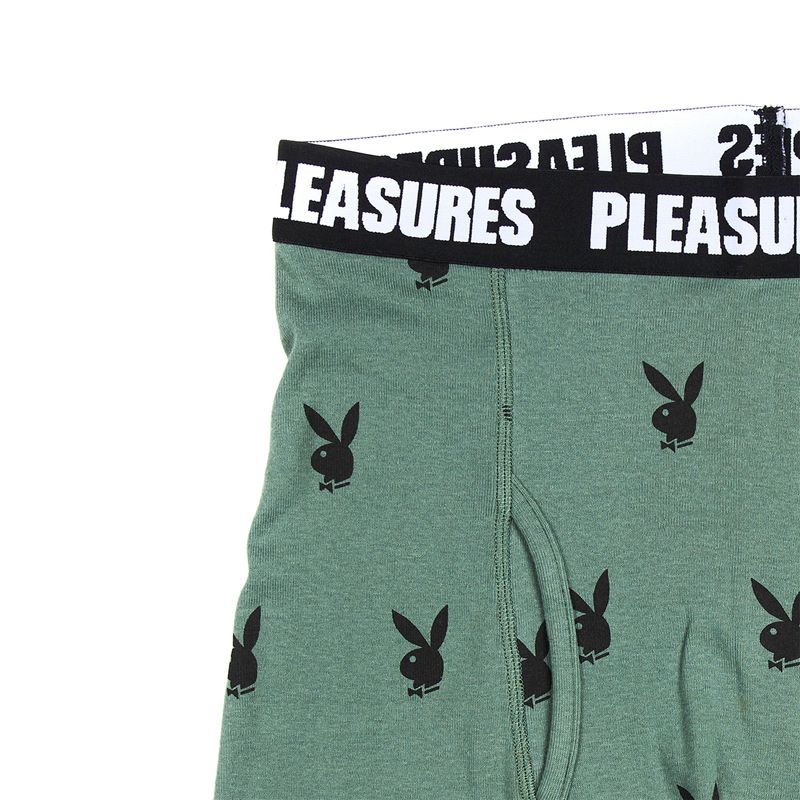 Roupa Interior Playboy X Pleasures Boxer Briefs Set Masculino Pretas Verdes | JOMNS1436