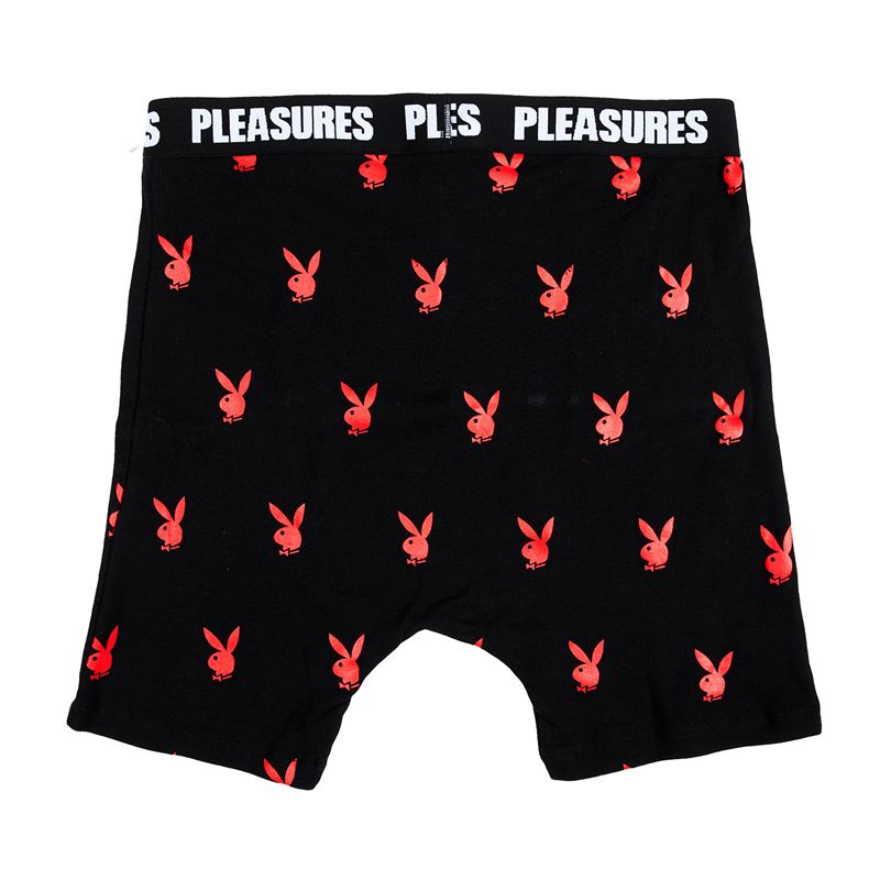 Roupa Interior Playboy X Pleasures Boxer Briefs Set Masculino Pretas Verdes | JOMNS1436