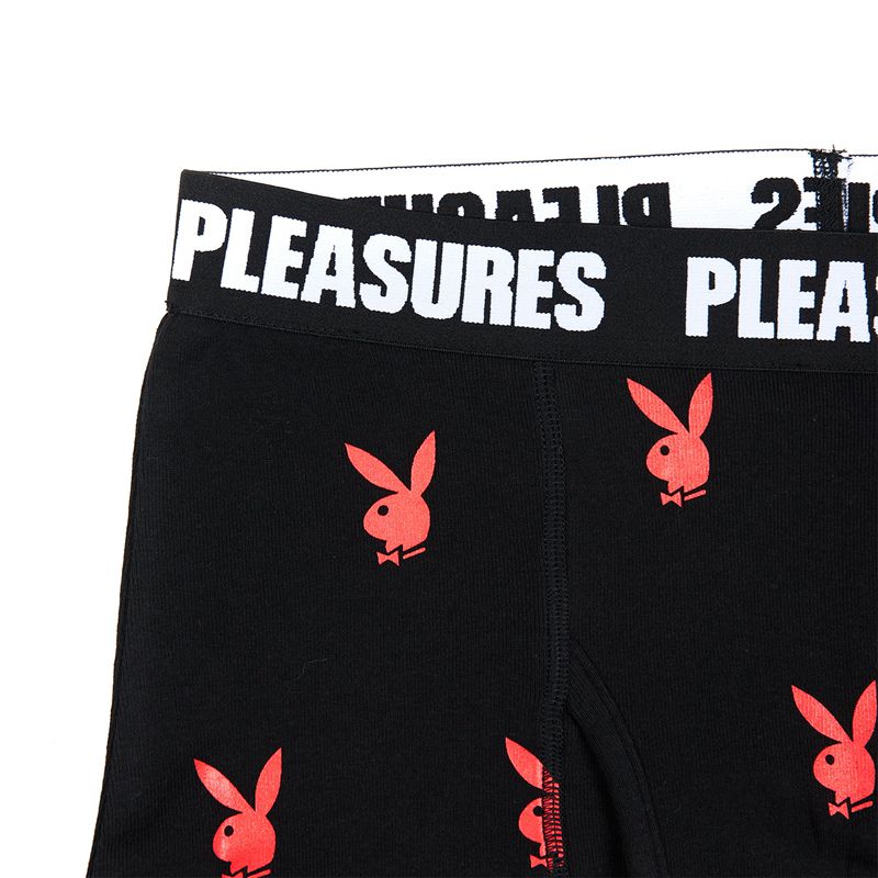 Roupa Interior Playboy X Pleasures Boxer Briefs Set Masculino Pretas Verdes | JOMNS1436