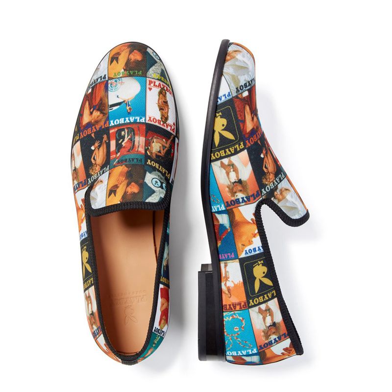 Sapatos Playboy Duke + Dexter Magazine Cover Loafers Masculino Multicoloridas | EPNOU9314