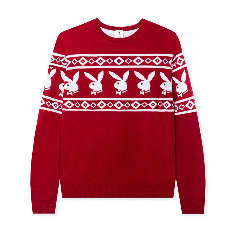 Suéteres Playboy Rabbit Head Knit Masculino Pretas | EKADQ6971