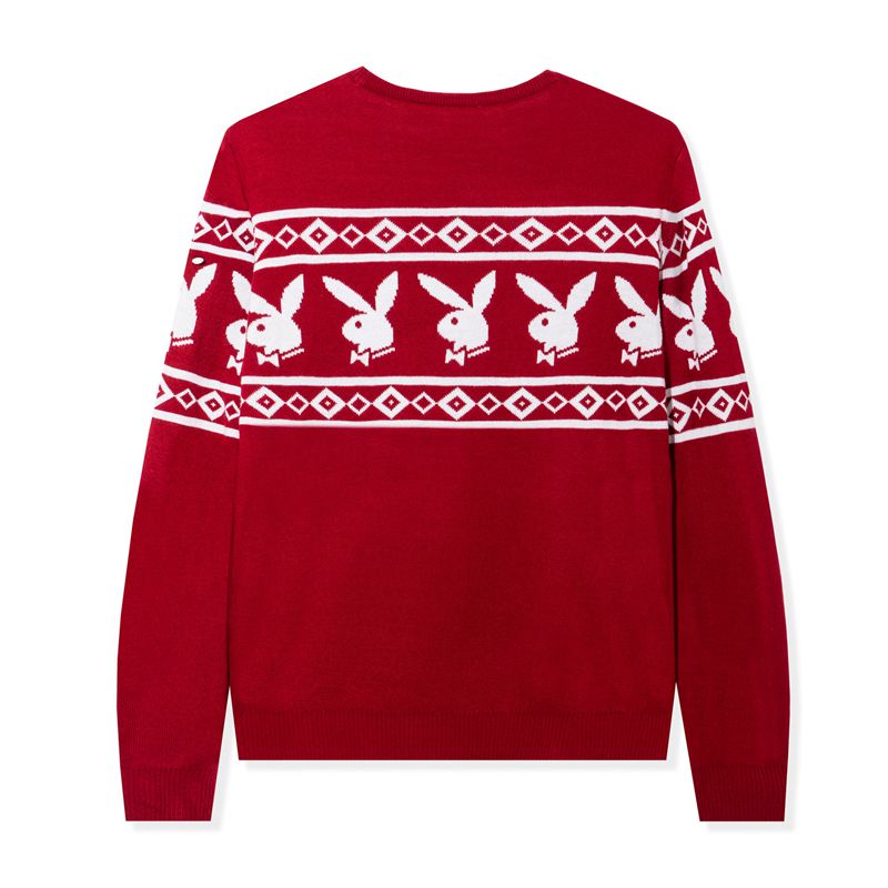 Suéteres Playboy Rabbit Head Knit Masculino Pretas | EKADQ6971